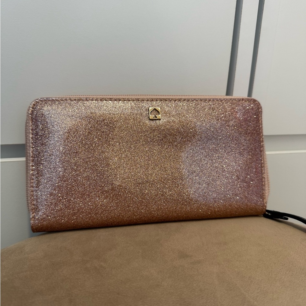 Kate Spade Glittery Rosegold Wallet